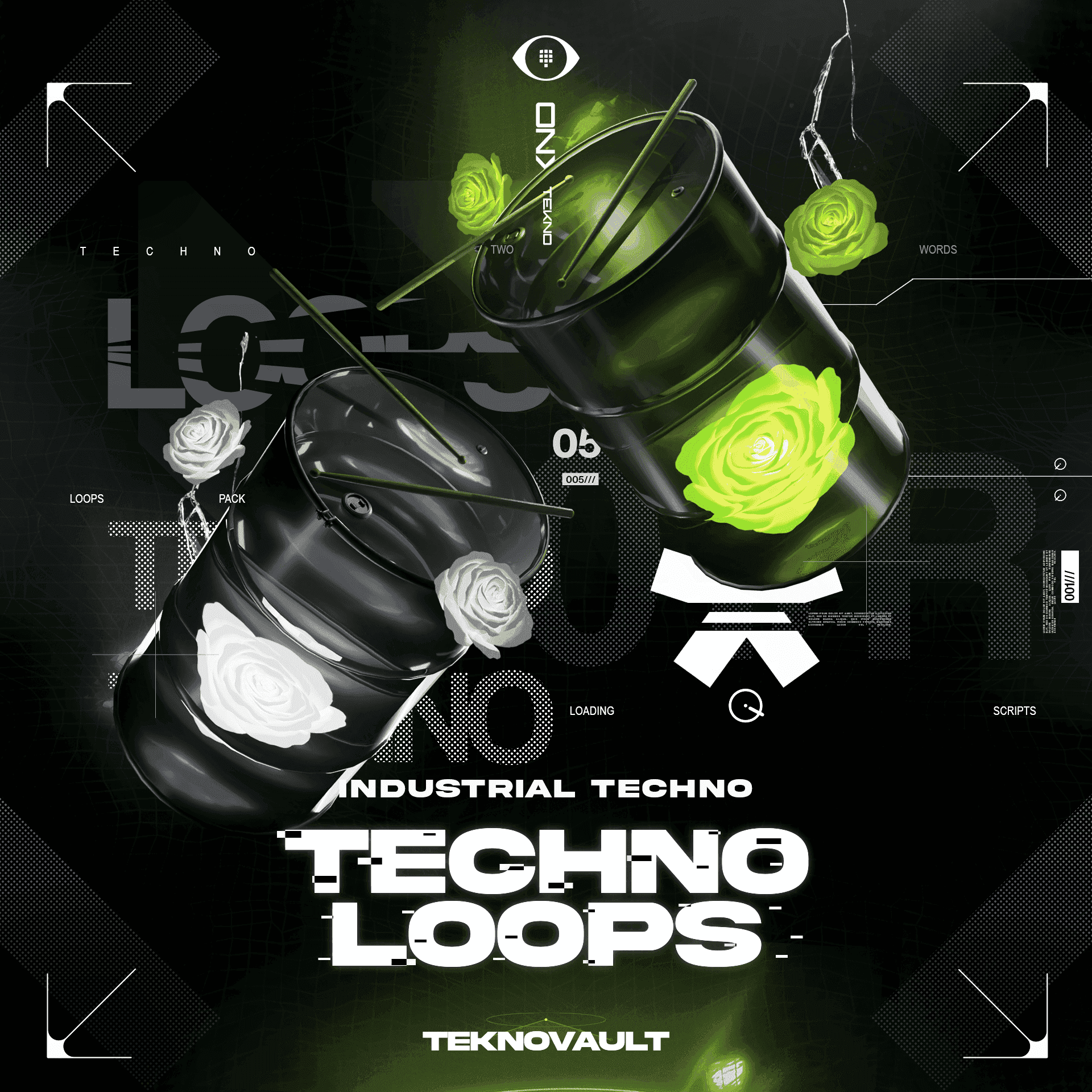 Industrial Techno Drum Loops (Vol. 2) - Teknovault